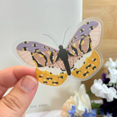 Lavender Butterfly Clear Sticker