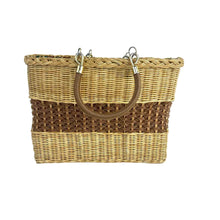 Load image into Gallery viewer, Vinyl Coated Wicker Purse