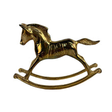 Load image into Gallery viewer, Brass Rocking Horse