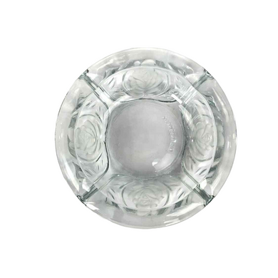 Frosted Glass Roses Ashtray