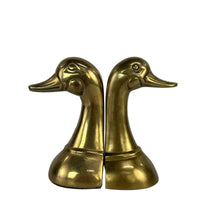 Load image into Gallery viewer, Brass Duck Head Bookends
