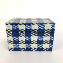 Load image into Gallery viewer, Blue Plaid Metal Box