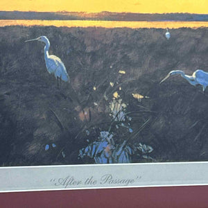 Sunrise Herons Signed Print