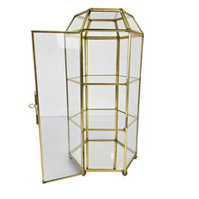 Load image into Gallery viewer, Brass &amp; Glass Display