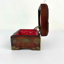 Load image into Gallery viewer, Wood &amp; Brass Jewelry Box