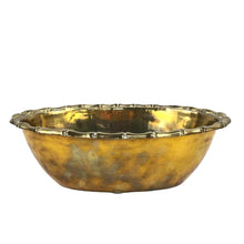 Load image into Gallery viewer, Faux Bamboo Brass Bowl