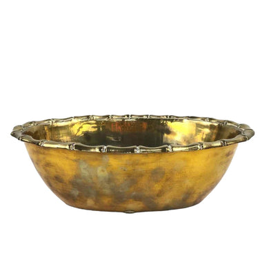Faux Bamboo Brass Bowl