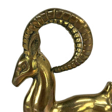 Load image into Gallery viewer, Brass Antelope on Wooden Base
