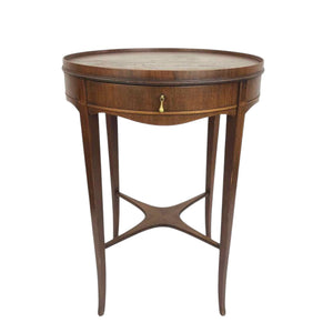 Round Mahogany End Table