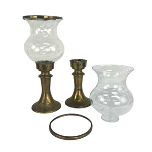 Brass Hurricane Candleholders