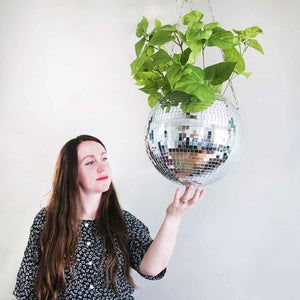 Disco Ball Hanging Planter