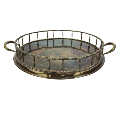 Brass Faux Bamboo Tray