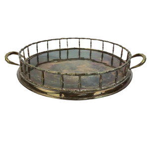 Brass Faux Bamboo Tray