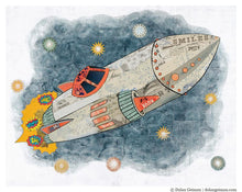 Load image into Gallery viewer, Blasting Off Signed Print