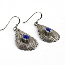 Load image into Gallery viewer, Sterling &amp; Lapis Teardrop Earrings