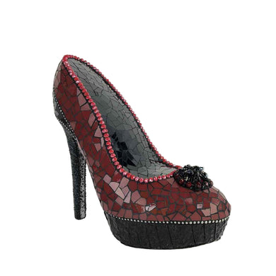Mosaic High Heeled Shoe Sculpture