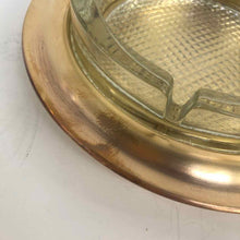 Load image into Gallery viewer, Brass &amp; Glass Ashtray