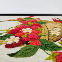 Load image into Gallery viewer, Strawberry Basket Crewel Art