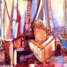 Load image into Gallery viewer, Modern Abstract Boats Painting