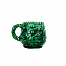 Load image into Gallery viewer, Green Basketweave Demitasse