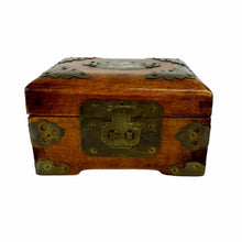 Load image into Gallery viewer, Wood &amp; Brass Jewelry Box