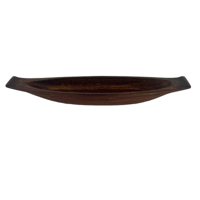 Carved Wooden Boat Bowl