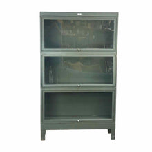Load image into Gallery viewer, Gray Metal Barrister Bookcase