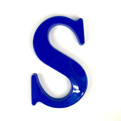 Blue Plastic Letter S