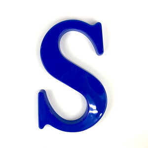 Blue Plastic Letter S