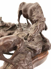 Load image into Gallery viewer, Bronze Horses Sculpture