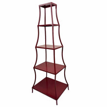 Load image into Gallery viewer, Red Metal Pagoda Shelf