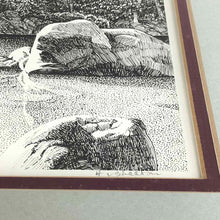 Load image into Gallery viewer, Mountain River Ink Drawing Print