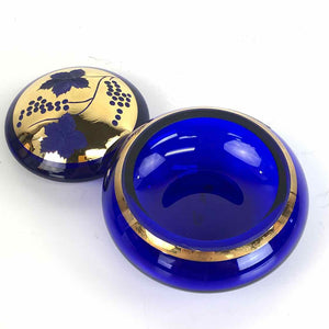 Cobalt & Gold Glass Box