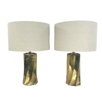 Brass Swirl Lamps