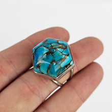 Load image into Gallery viewer, Sterling &amp; Turquoise Statement Ring