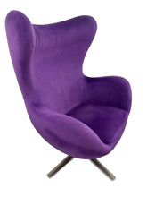 Load image into Gallery viewer, Modern Purple Velvet Chair