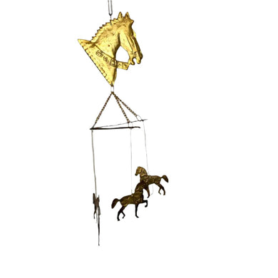 Gold Metal Horse Mobile