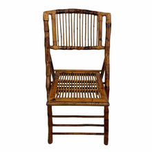 Load image into Gallery viewer, Folding Tortoiseshell Bamboo Chair