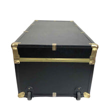 Load image into Gallery viewer, Black &amp; Gold Foot Locker Trunk