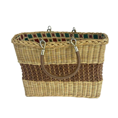 Vinyl Coated Wicker Purse