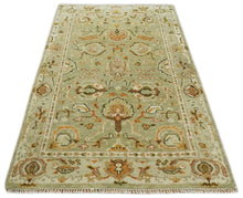 Load image into Gallery viewer, Green &amp; Beige Oushak Rug