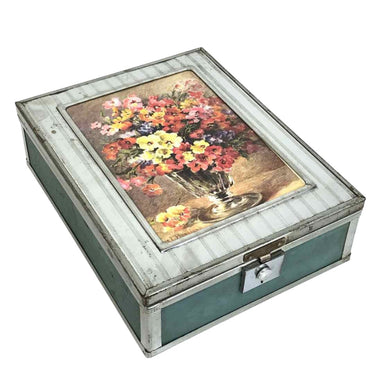 Floral Chromium Jewelry Box