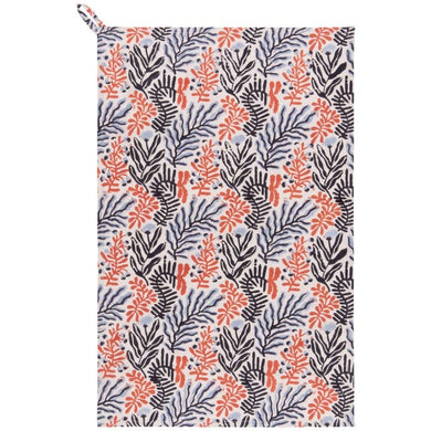 Entwine Coral Tea Towel