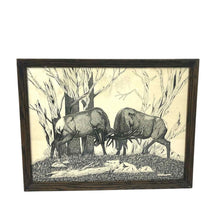 Load image into Gallery viewer, Bull Elk Drawing Print