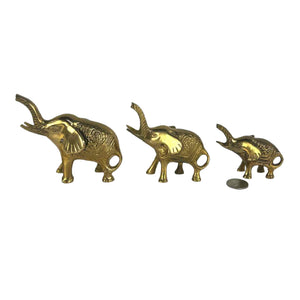 Brass Elephant Set