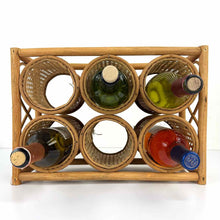 Load image into Gallery viewer, Rattan Cane Wine Rack