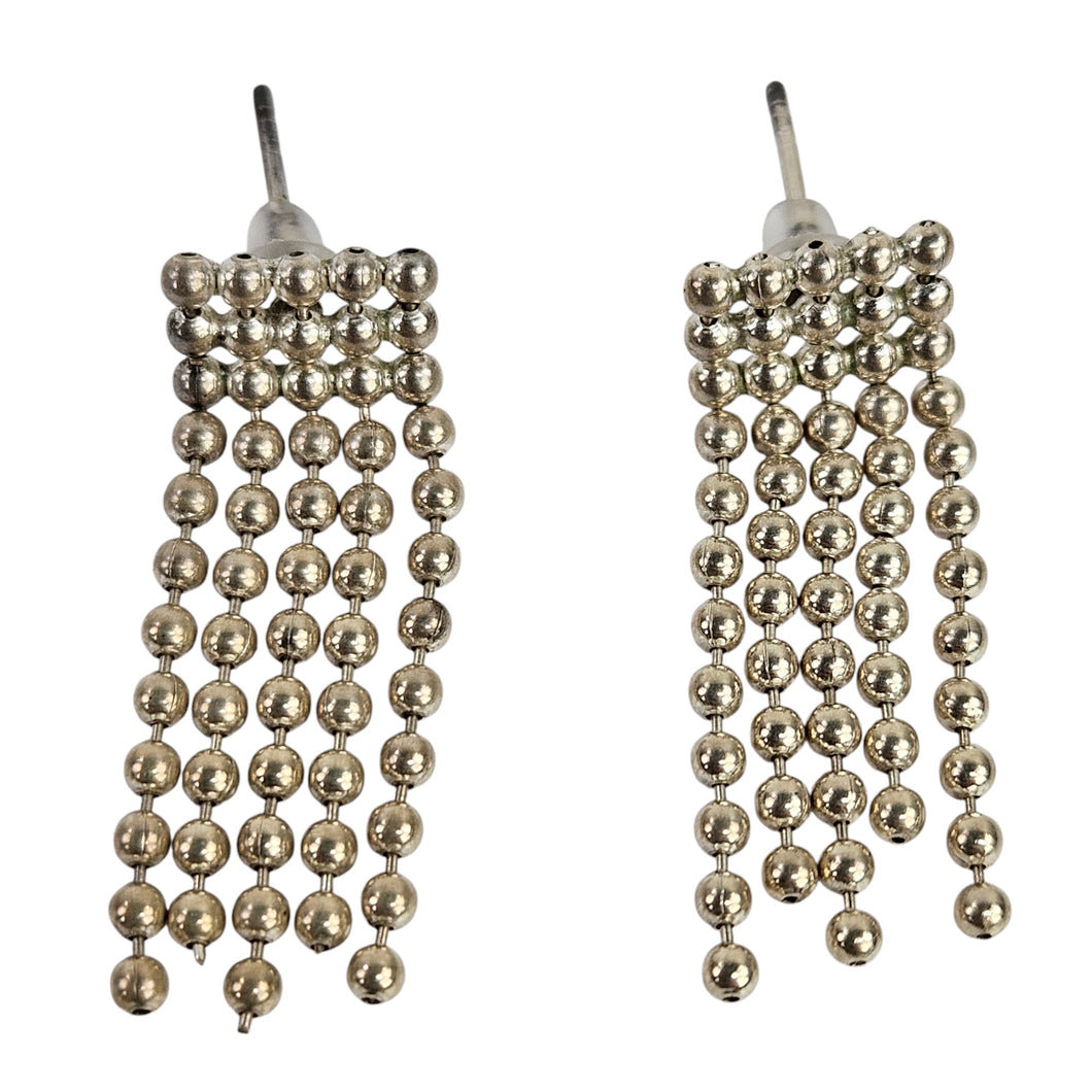 Sterling Silver Ball Chain Earrings