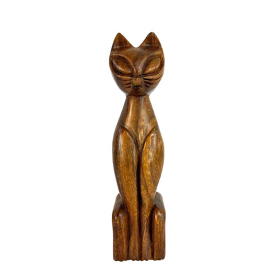 Carved Cat Statue