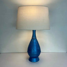 Load image into Gallery viewer, Modern Blue Pottery Lamp