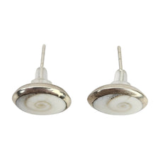 Load image into Gallery viewer, Shiva Eye Shell Sterling Earrings